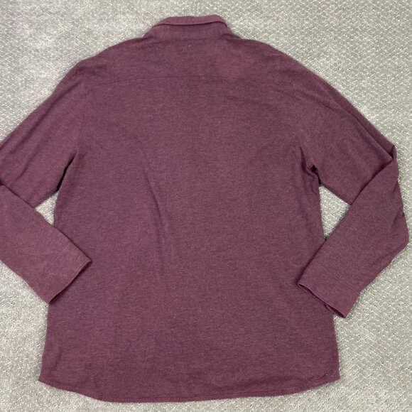 Faherty Stretch Knit Shirt Men's XXL Burgundy Melange Button Up Down MKF2017 - Picture 3 of 10